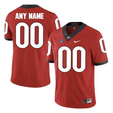 Men%27s Georgia Bulldogs Red Customized College Football Jersey->customized ncaa jersey->Custom Jersey